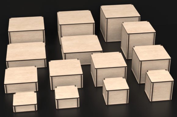 Download Laser Cut Wooden Box Pack 1 Svg Files - Premium Resources