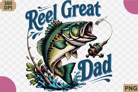 Download Reel Great Dad Bass Fishing Father’s Day - Premium Resources